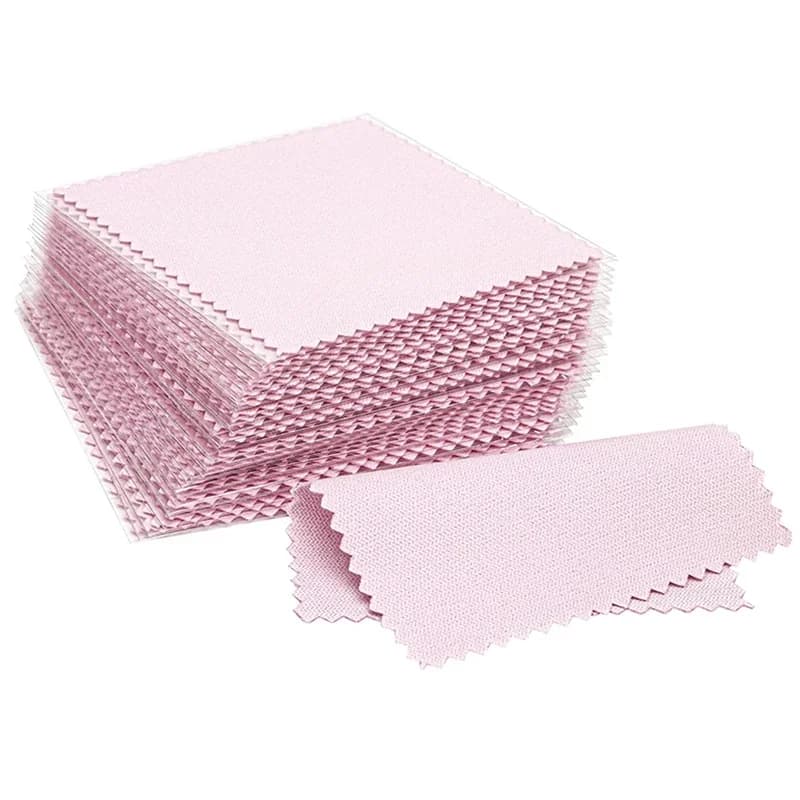 Nettoyeur d'argent individuellement, 50 pièces, polissage de bijoux, tissu, serviette, dissolvant de ternissement, outil avec paquet d'ornements pour argenterie, or