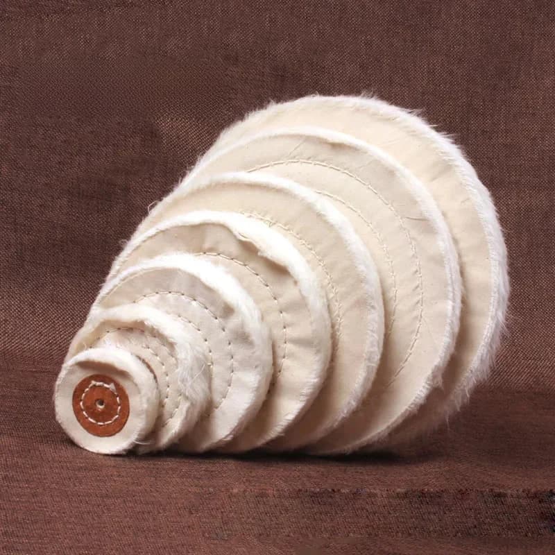 50-200mm tissu polissage roue de polissage coton peluche tissu tonnelle tampon meuleuse Pad 150 or argent bijoux miroir roue de polissage