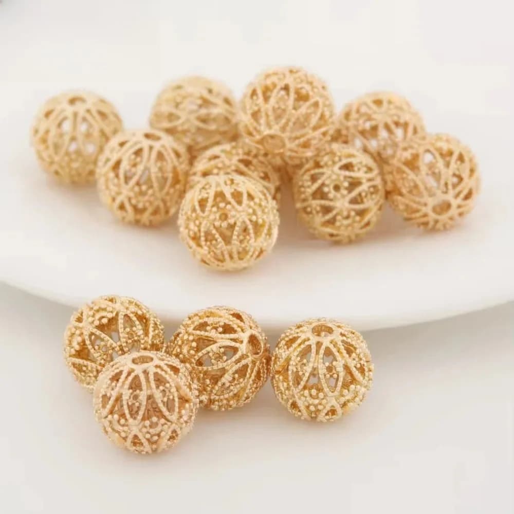 (3412)6 pièces 11.5MM 12MM 24K couleur or plaqué laiton creux entretoise perles Bracelet perles de haute qualité bijoux à bricoler soi-même accessoires