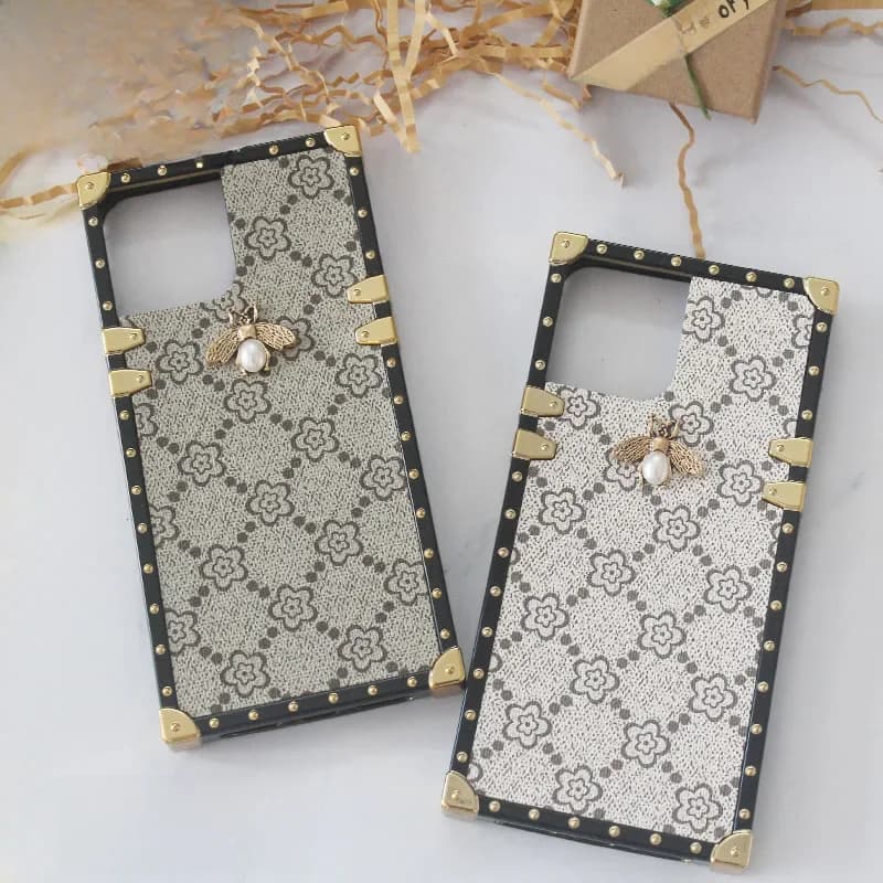 Coques de téléphone carrées pour iPhone, coque vintage de luxe, coque à motif de fleurs, 15, 14 Pro Max, 13 Mini, 11, 12 Pro, Poly X, XS Max