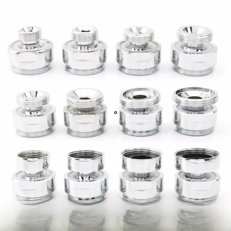 Connecteur de robinet en acier inoxydable réglable à 360 degrés, M22 à M16 18 20 24 1/2 ", adaptateur d'aérateur de robinet de douche, 1 pièce