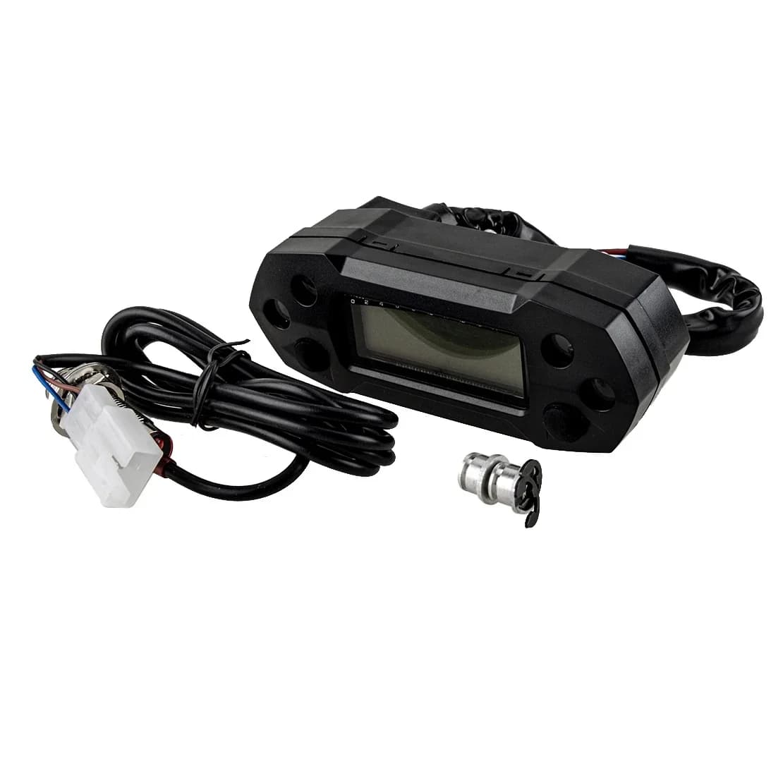 Compteur de vitesse numérique, Mini LCD, 12V DC, noir, tachymètre, odomètre, affichage de remplacement pour motos, Scooters, 1 ensemble