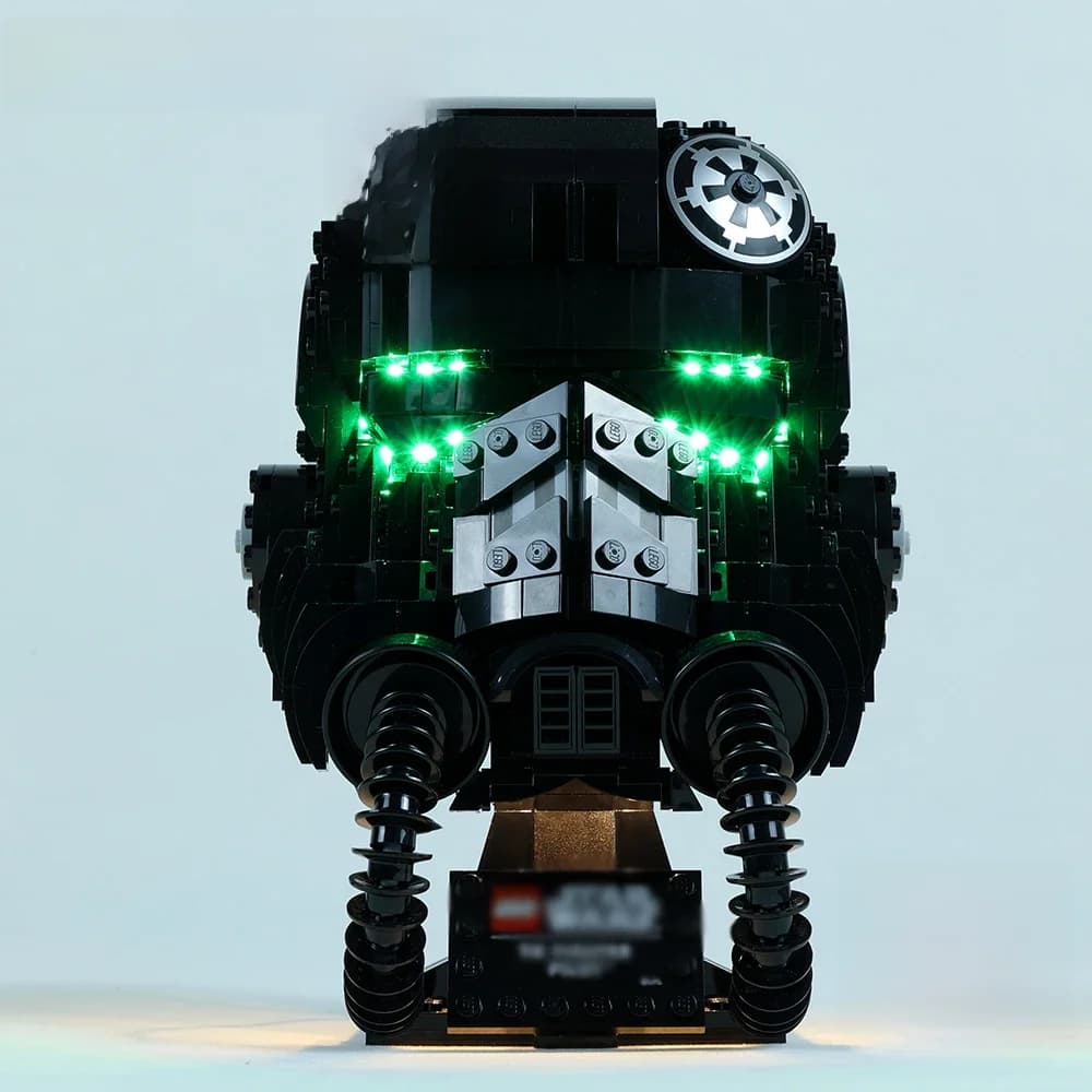 Ensemble de lumière Led pour casque de pilote de chasse 75274, blocs de construction à collectionner, jouets de bricolage, blocs uniquement, Kit d'éclairage en briques, pas de modèle