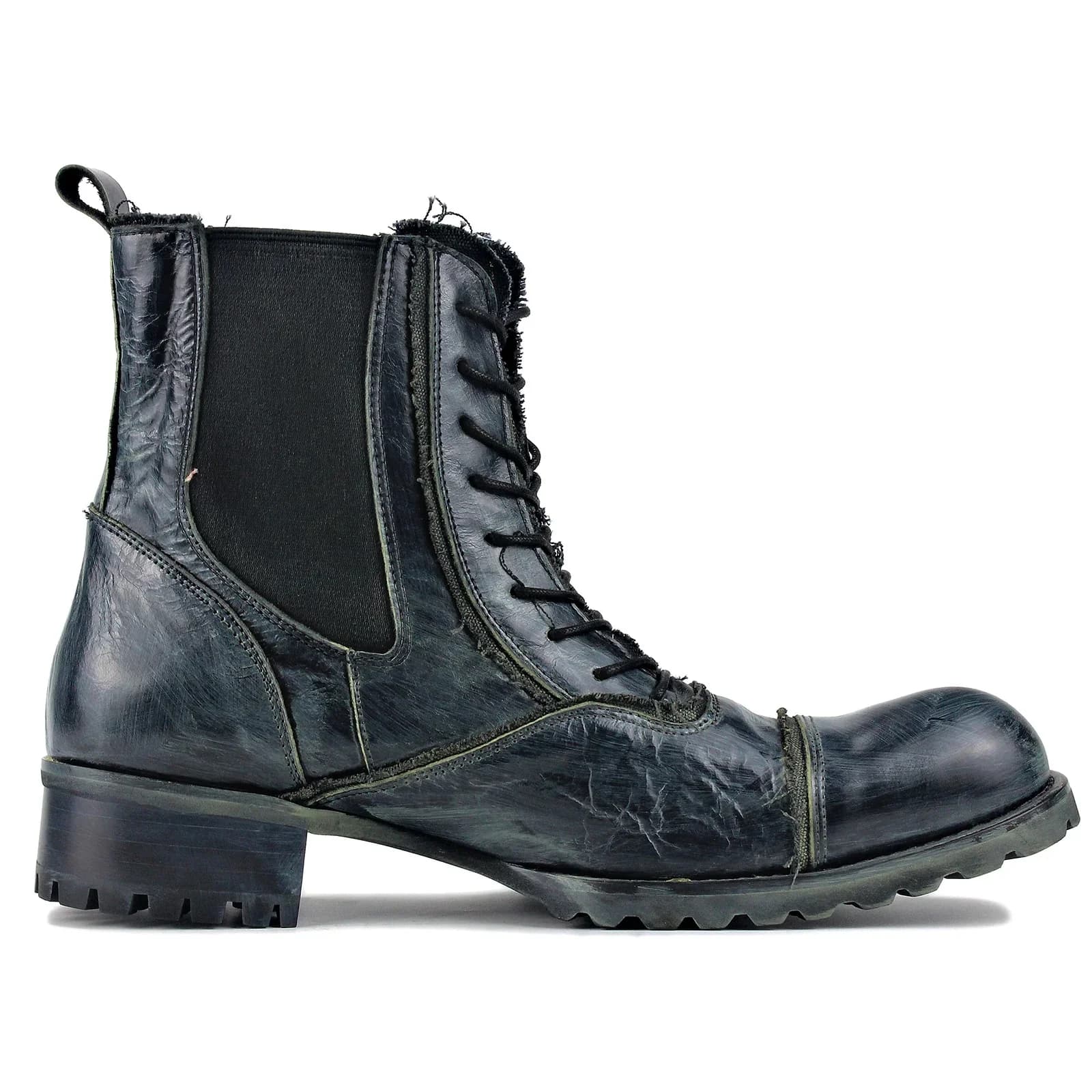 Bottines en cuir véritable avec fermeture éclair pour homme, chaussures de moto, Chelsea, de styliste, JH101, 2021