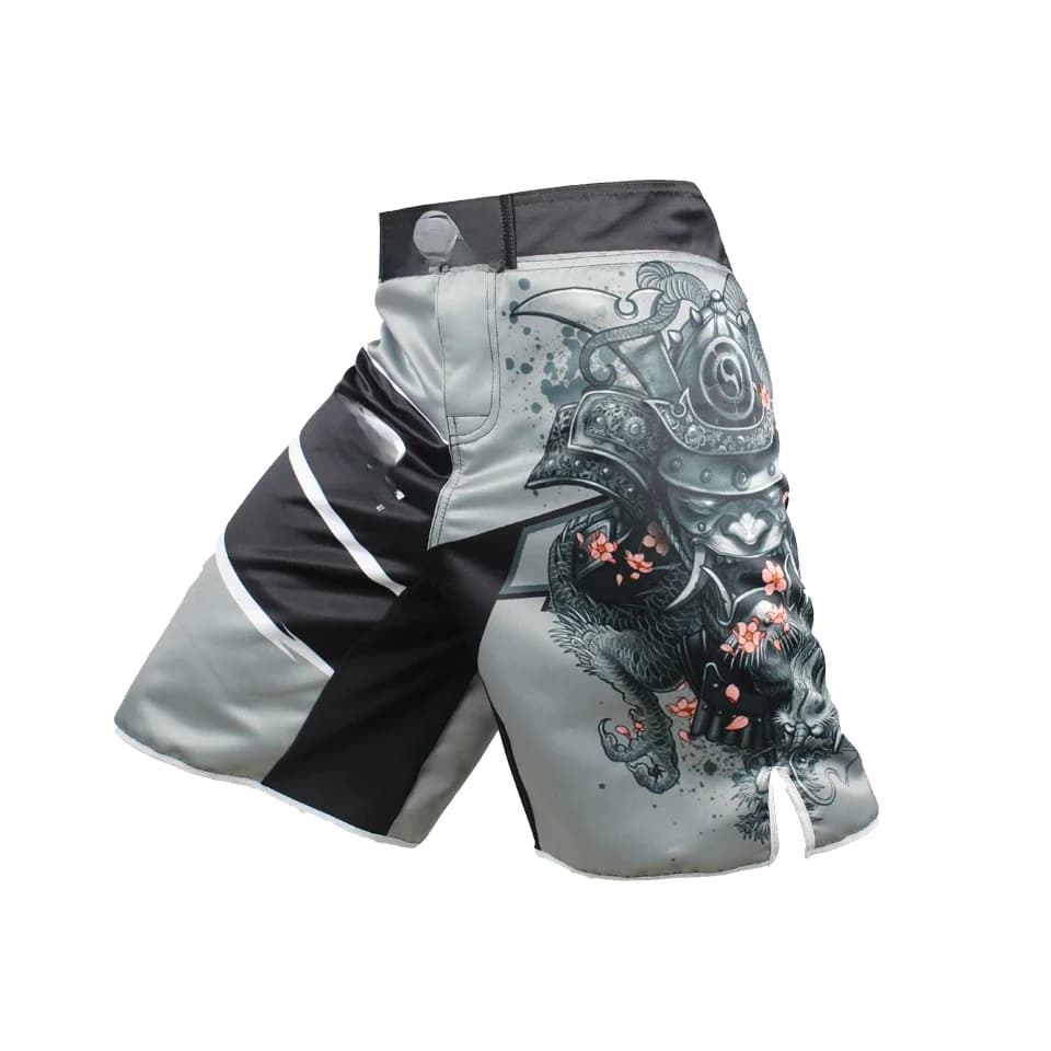 MMA hommes japonais samouraï gris sport Fitness Boxer Shorts pas cher préorian boxe Shorts court Taekwondo Muay Thai vêtements