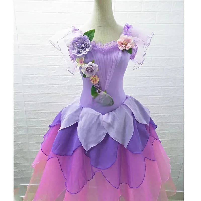 Tutu de Cendrillon sur mesure, Vêtements de danse de ballet Orange pour la Valse des Fleurs, Costumes de Fée Casse-Noisette, Tenues de Ballerine