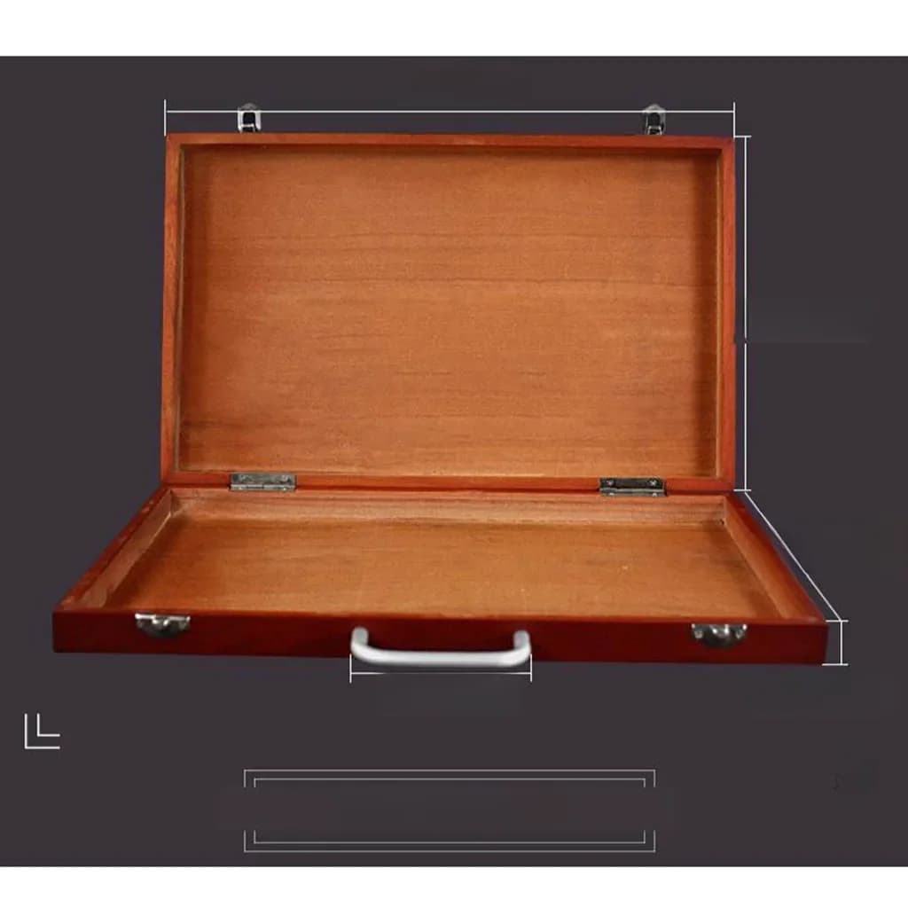 Boîte en bois portable pour le stockage de bijoux, organisateur de dessin, étui de fournitures d'art, cachette d'artisanat, étui de bureau d'artiste