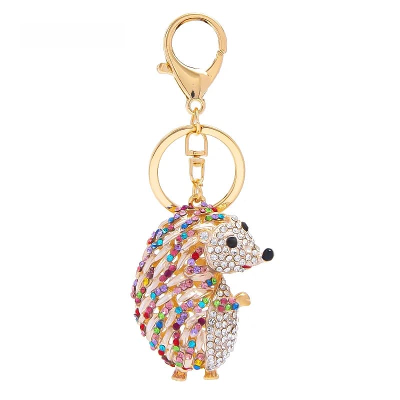 Nouveau porte-clés en forme de hérisson, pendentif, peluche, porte-clés animal, pour voiture et sac, petit pendentif raffiné, porte-clés pour couple