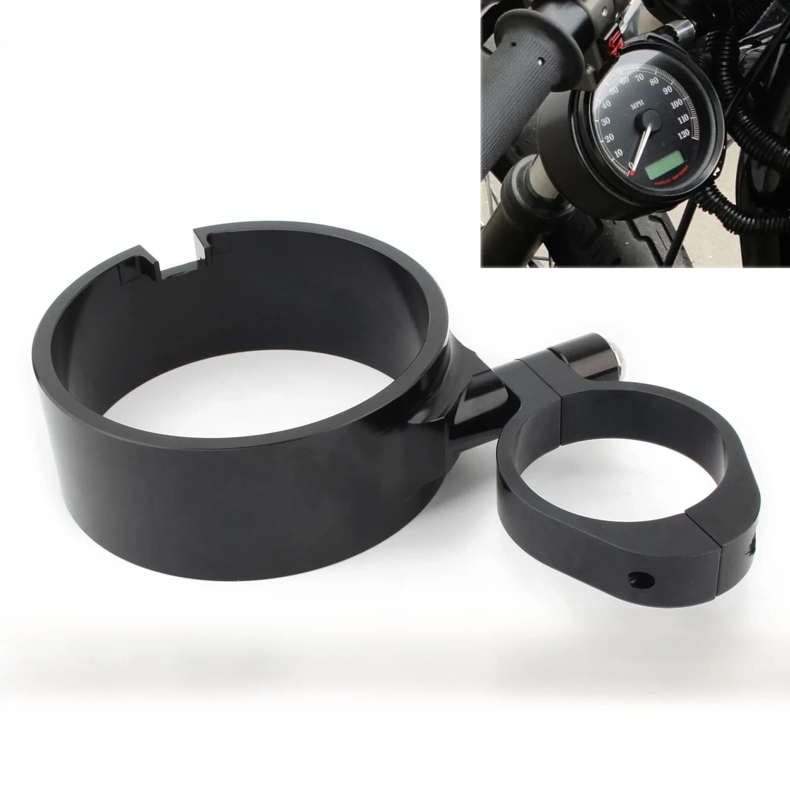 Boîtier de support de compteur de vitesse, 49MM, pour Harley Sportster XL 883 1200 48 Dyna FLD Wide Glide 2006 – 2021