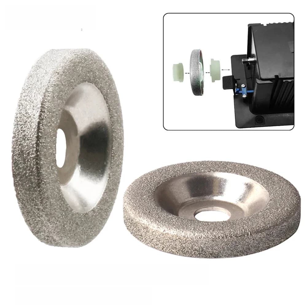 Meule diamant 50mm, grain 150/180/320, disque de meuleuse circulaire, affûteur de pierre, roue de coupe d'angle, accessoires d'outils rotatifs, 1 pièce
