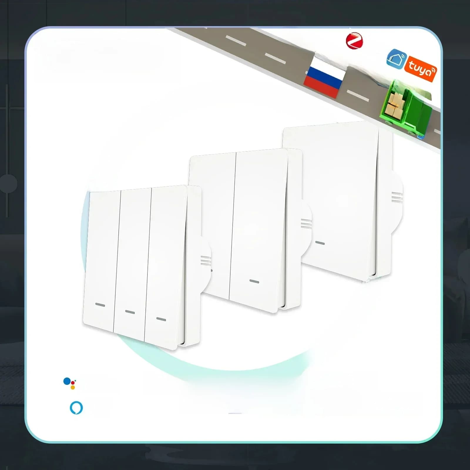 MOES – interrupteur d'éclairage intelligent Tuya ZigBee 2mqtt, 2/3 voies, sans fil neutre, aucun condensateur nécessaire, fonctionne avec Alexa Google Home
