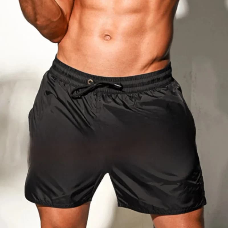 DESMIIT mince doux Shorts de natation hommes maillots de bain maillot de bain homme plage Surf Board Shorts Boardshorts vêtements de Sport court costume Liner In