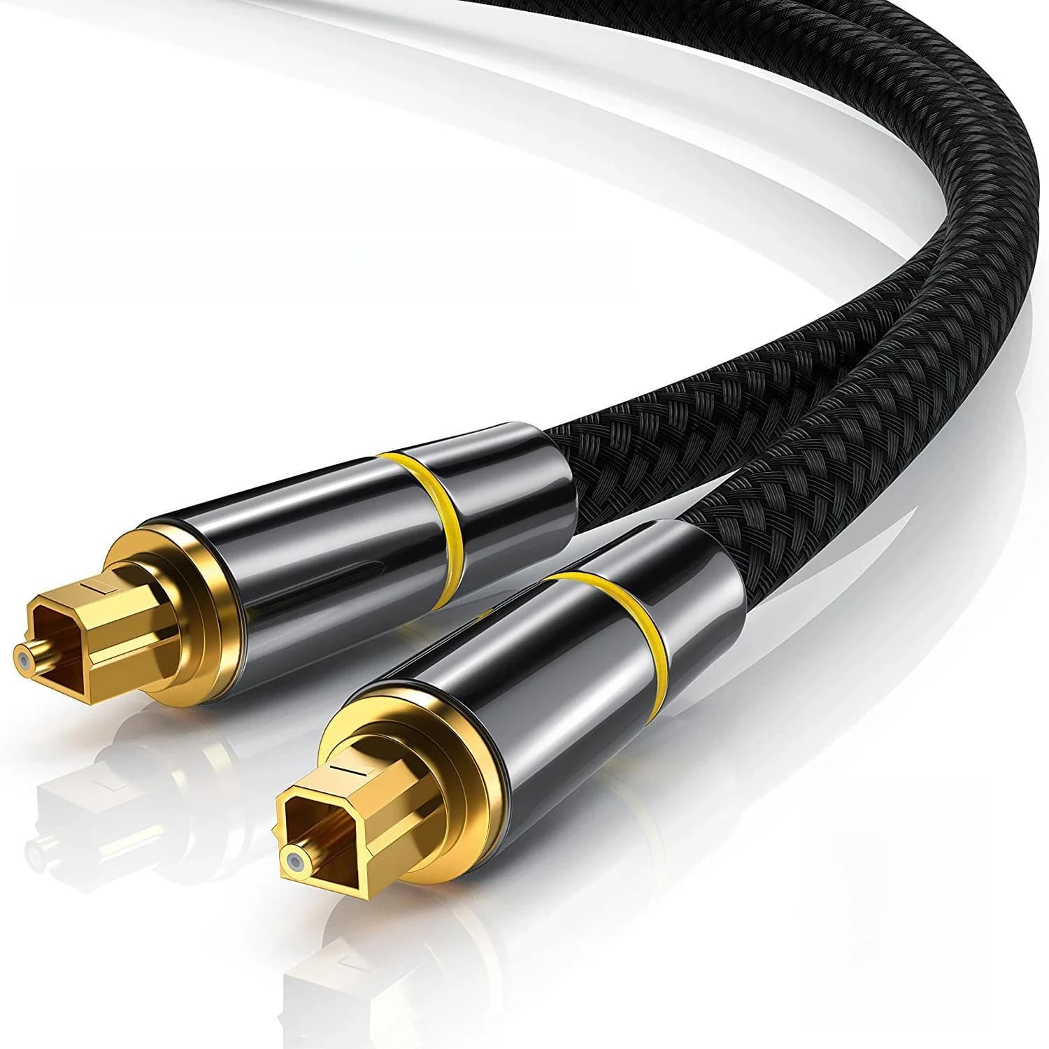 Câble Audio Optique HIFI 5.1 éventuelles DIF Numérique, 1.5m, 3m, 5m, 10m, pour Boîtier TV, PS4, Barre de Son, Amplificateur, Caisson de Basses