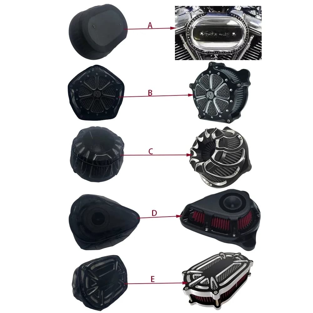 Juste de protection noire pour moto, filtre à air, rapBreather, chaussette de pluie pour Harley Sportster, Touring ocia, Softail, kits de filtre à air