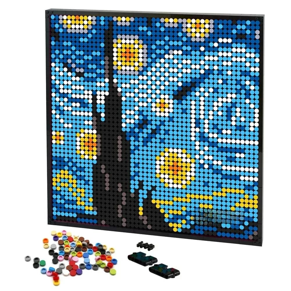 Blocs de construction Pop Art star Night Pixel, bricolage, peinture mosaïque, puzzle, briques décoratives par numéros, maison jouets MOC, cadeau créatif