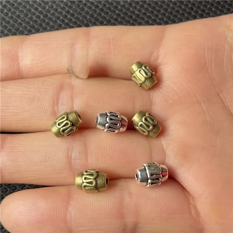 Perles d'espacement ondulées ovales de 9mm, 20 pièces, collier, bracelet, pièce de connexion, accessoires de bijoux faits à la main, vente en gros