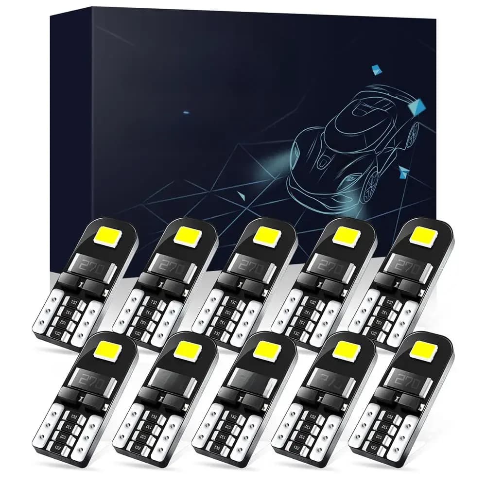 AUXITO 10 pièces W5W T10 LED Canbus pas d'erreur ampoule voiture intérieur lumière 194 LED lampe de signalisation pour mercedes-bense Bmw Audi Ford 6000K 12V