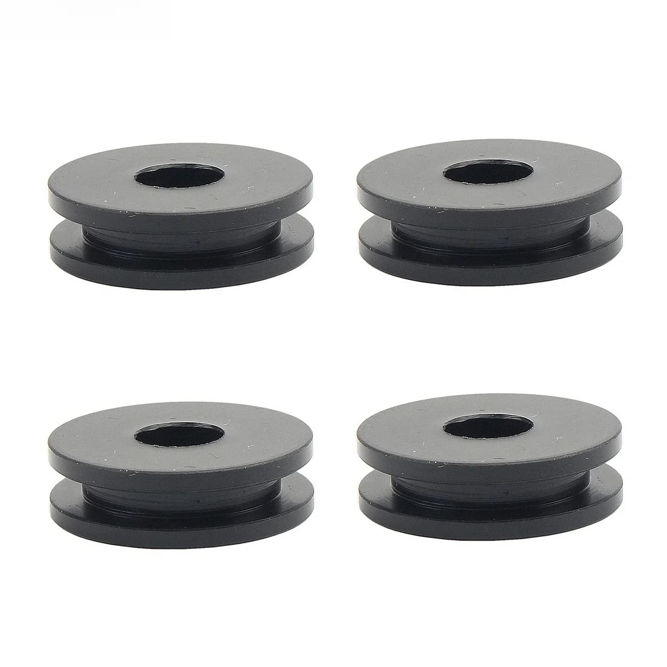 Oeillets de bague de montage de pare-brise, accessoires de moto, plastique POM noir pour Harley Road King Heritage Softail FLSTC 4 pièces