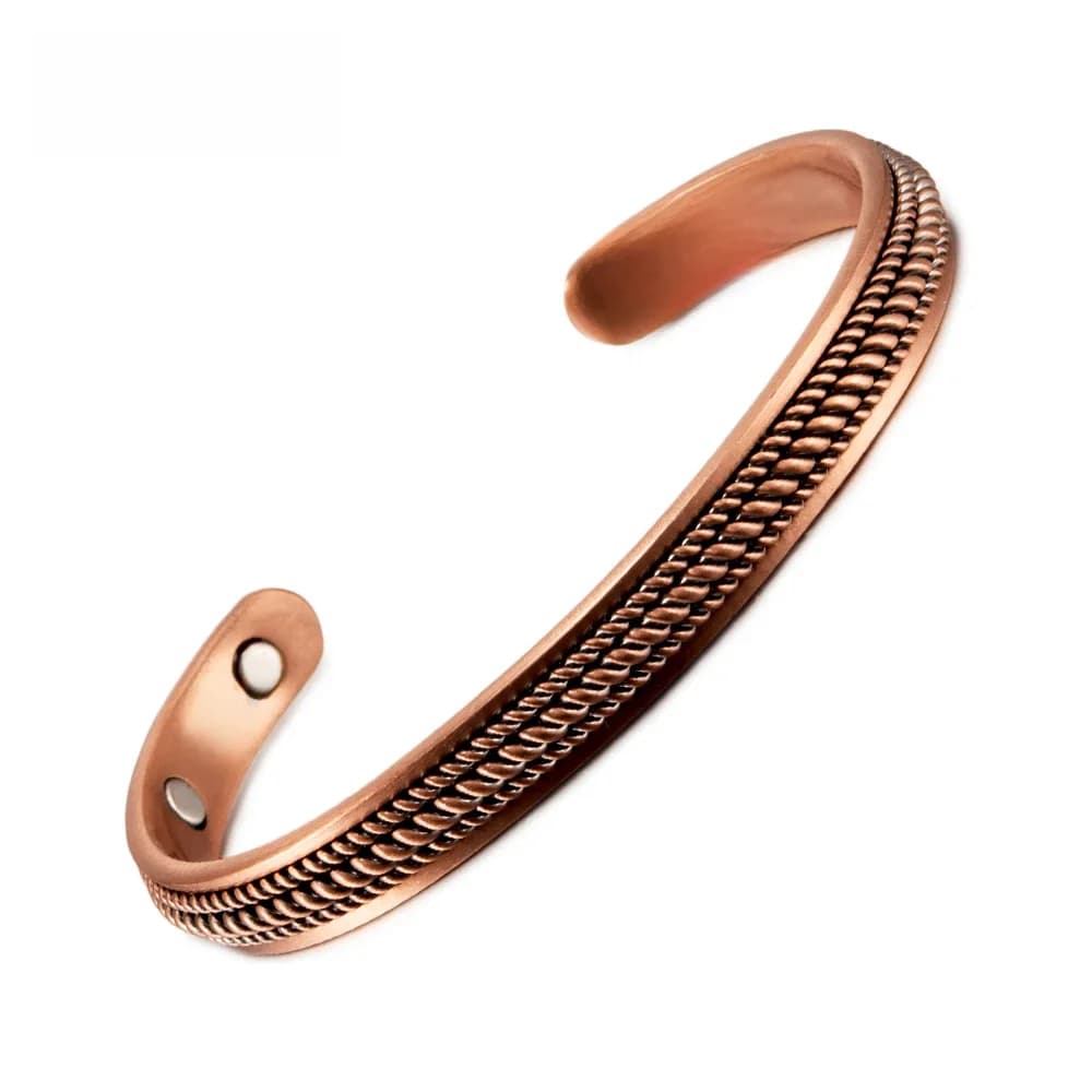 Bracelets magnétiques torsadés Vinterly, manchette réglable en cuivre pur, Vintage, aimant élevé, avantages, bijoux énergétiques de santé pour femmes