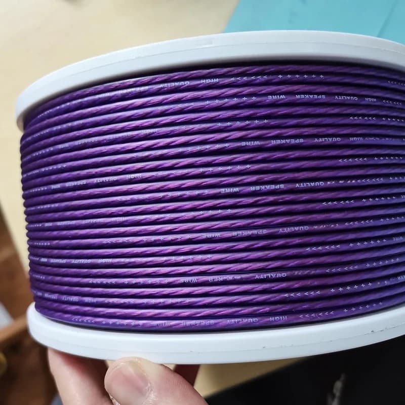 CopperODavid-Kit de câblage d'amplificateur de voiture violet, câble de klaxon, stéréo de voiture Hi-Fi, haut-parleur de voiture, mini caisson de basses propre, 14GA, 16GA, 18GA