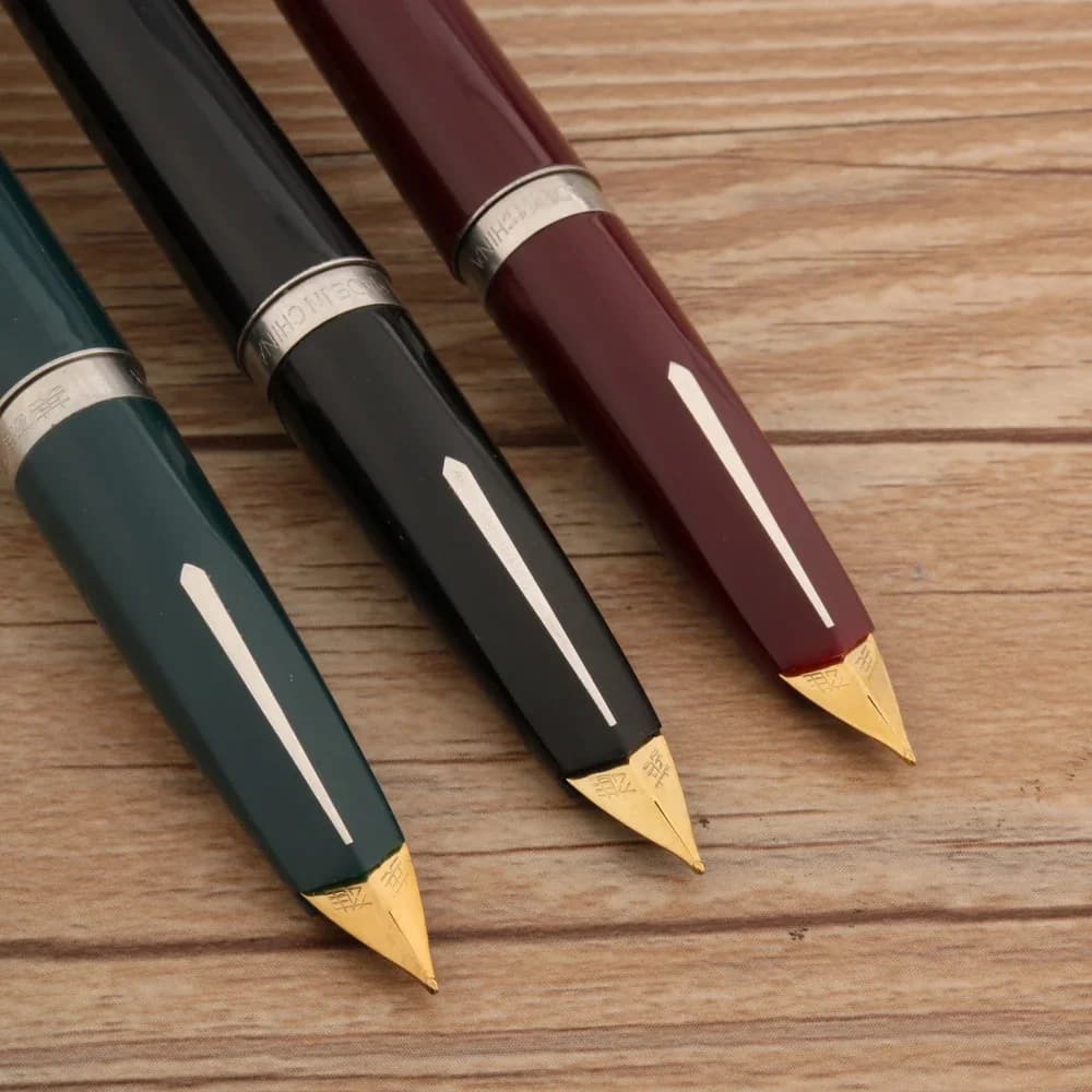 Marque HERO 240 stylo plume en acier inoxydable rétro avion bec de canard NibSchool étudiant bureau papeterie cadeaux stylos à encre