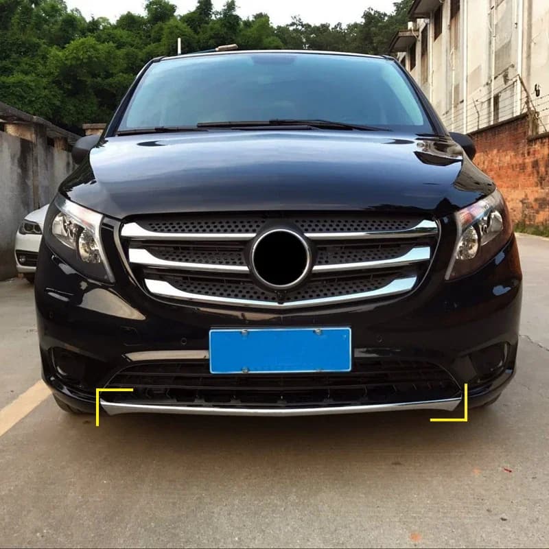 Pour mercedes-benz Vito W447 2014-2019 accessoires ABS Chrome pare-chocs avant plaque de protection garniture