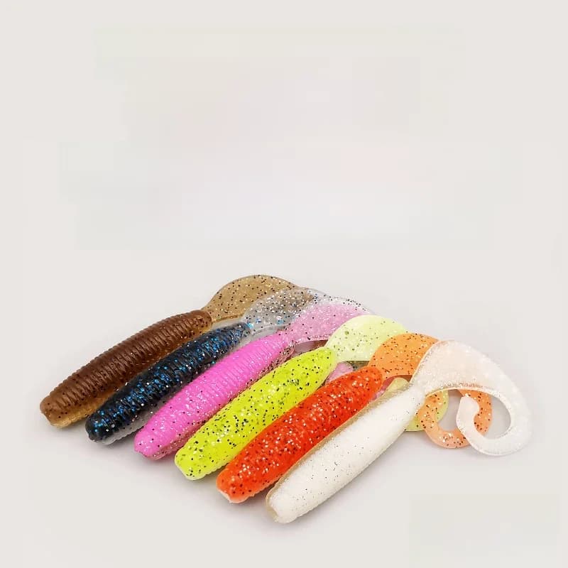 LUREBathroom-Leurre Souple en Silice LIC pour la Pêche, Appât Souple avec Queue de Cirque, 2/2.8 Pouces, 10 ou 20 Pièces