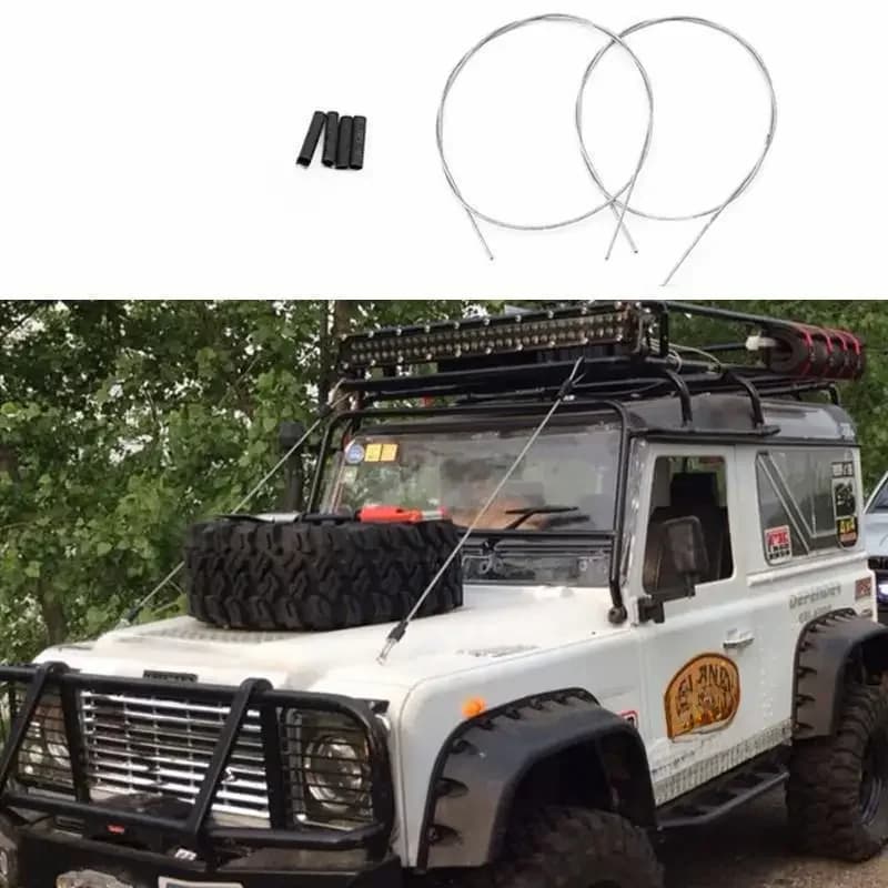2 pièces RC chenille pièces modifiées corde en acier pour 1/10 Axial SCX10 90046 TAMIYA D90 D110 TF2 RC4WD Trax TRX-4 TRX4 CC01