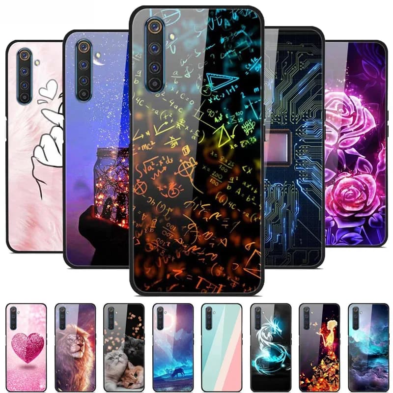 Coque en verre trempé souple et rigide pour Realme 6 Pro, 6 S, 6i