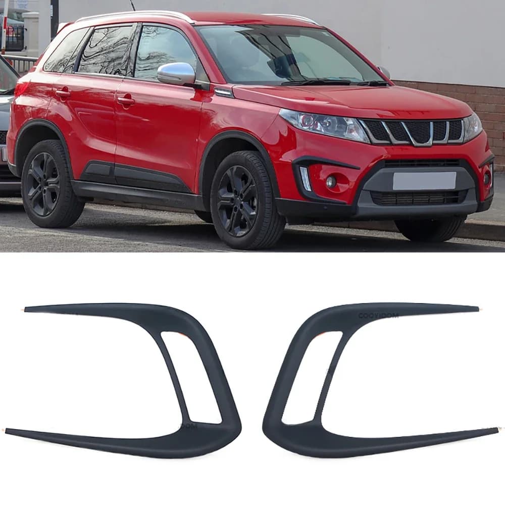 Couvercle de phare antibrouillard avant de voiture, garniture de cadre de lampe de jour, autocollant décoratif ABS pour Suzuki Vitara 2016 – 2020