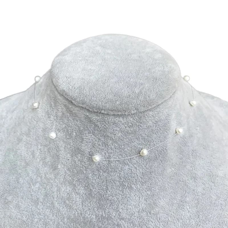 Collier en argent regardé 925 véritable pour femme, tour de cou en perles d'eau douce naturelles, bijoux de haute qualité, cadeau de mode