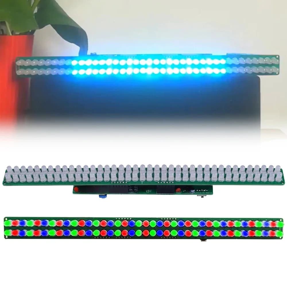Indicateur de niveau audio DC 3-12V, kit de bricolage, analyseur de musique, rouge vert bleu, clignotant LED, suite électrique amusante, entrée AUX