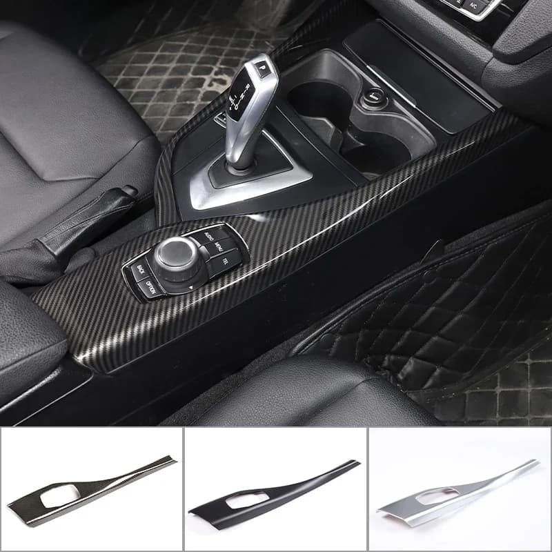 Autocollant de couvercle de panneau multimédia en Fiber de carbone ABS, accessoires de voiture, pour BMW série 1 2 F20 F21 F22 F23 116I 118I 2012 – 2019