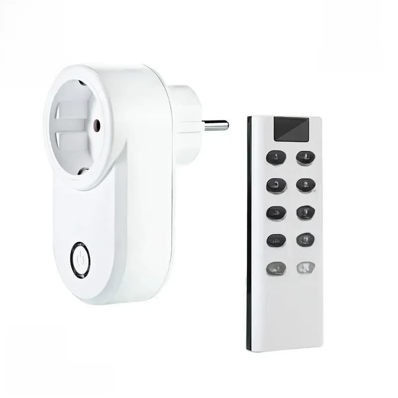 Prise intelligente universelle avec télécommande, prise ue, transmetteur 433mhz, 220V, 15a, interrupteur de prise électrique Programmable pour résidentiel