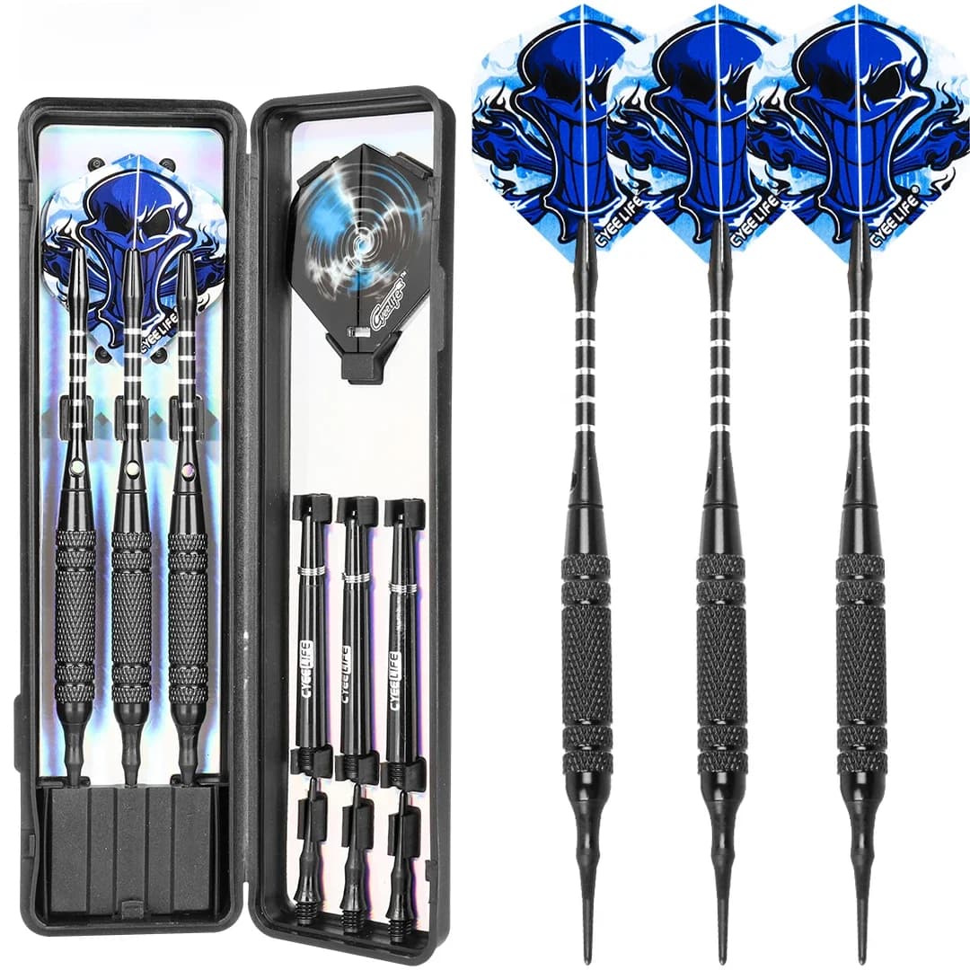 CyeeLife Darts – Lot de 3 fléchettes (14/16/17/18g) à pointe en plastique pour fléchettes électroniques, fléchettes en laiton avec plusieurs styles
