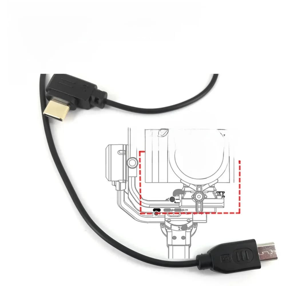 Câble de contrôle de caméra USB-C vers Micro-USB pour DJI RS5 RSC2 RS4 RS3Pro RS3 & Nikon Z50 D850 D500 Fuji XH1 XT2 G9 TYPECtoMICRO