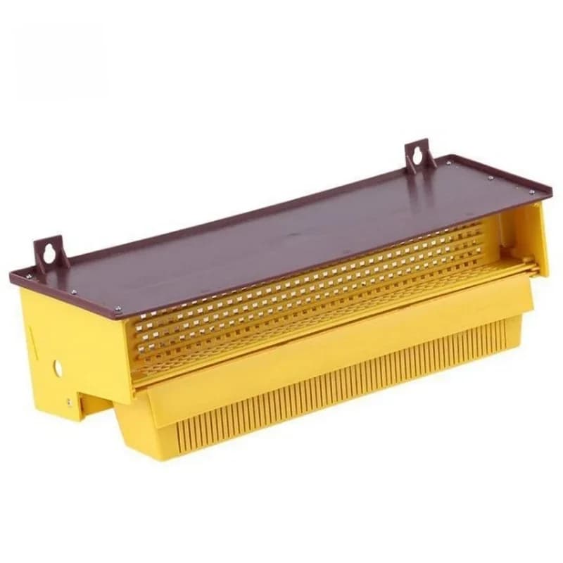 Collecteur de pollen en plastique, dissolvant de poudre pour ruche, outil d'apiculture, kit d'apiculture, jaune, avec plateau à pollen ventilé amovible
