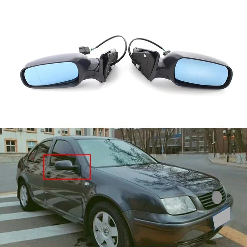 Ensemble de rétroviseur électrique de voiture noire, Volkswagen Bora MK4 Golf4, 1999, 2000, 2001, 2002, 2003, 2004, 2005