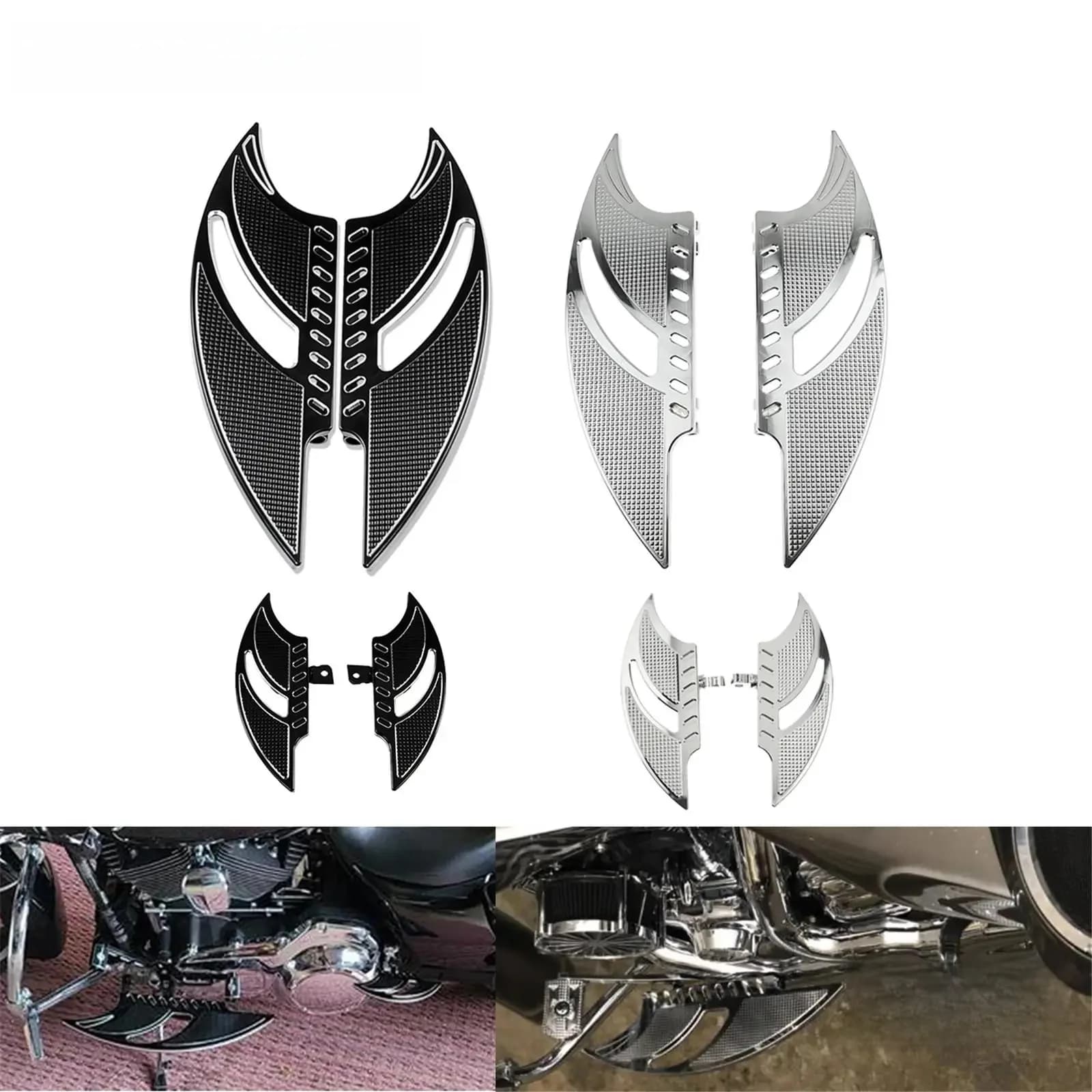 Repose-pieds avant pour moto, repose-pieds pour passager, repose-pieds pour Harley, Softail, ocia, XL, Touring, montage mâle, noir, chrome