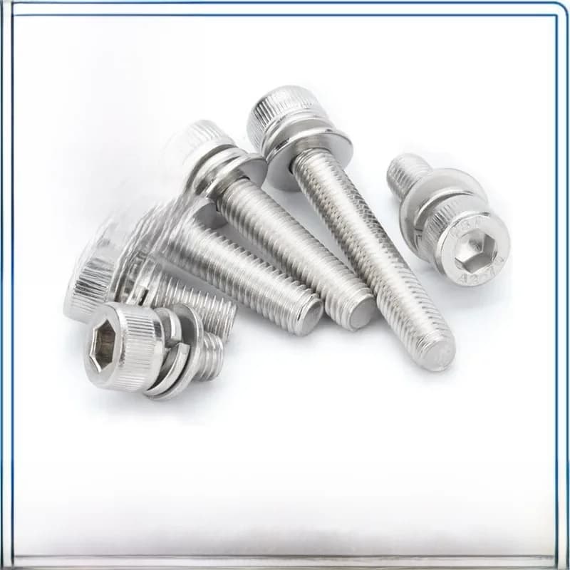 Vis à tête hexagonale en acier inoxydable 304, M2 M2.5 M3 M4 M5 M6 M8 M10 M12