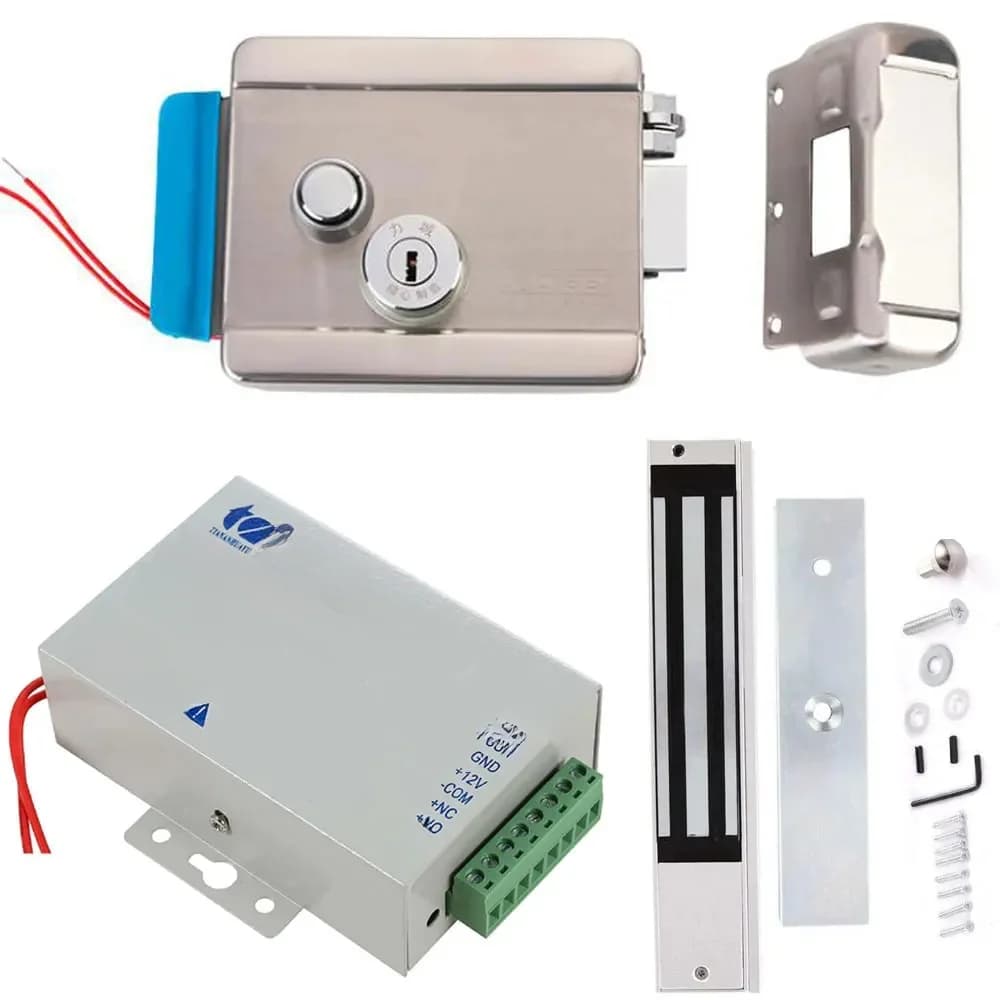 Serrure de porte électronique électrique DC 12V pour sonnette, interphone, contrôle d'accès, système de sécurité, serrure magnétique électrique pour porte simple