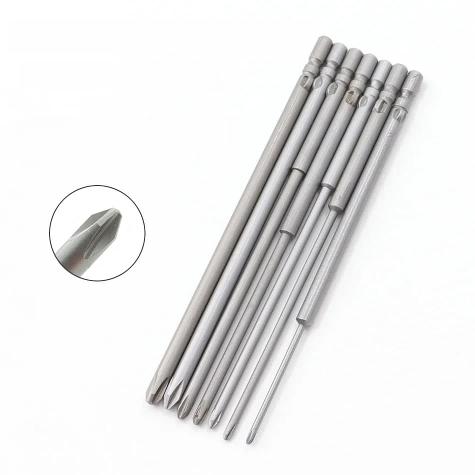 Embouts de tournevis magnétiques de 4MM, tête de lot électrique croisée 800, matériau en acier allié S2, pointes hexagonales Phillips multi-standard