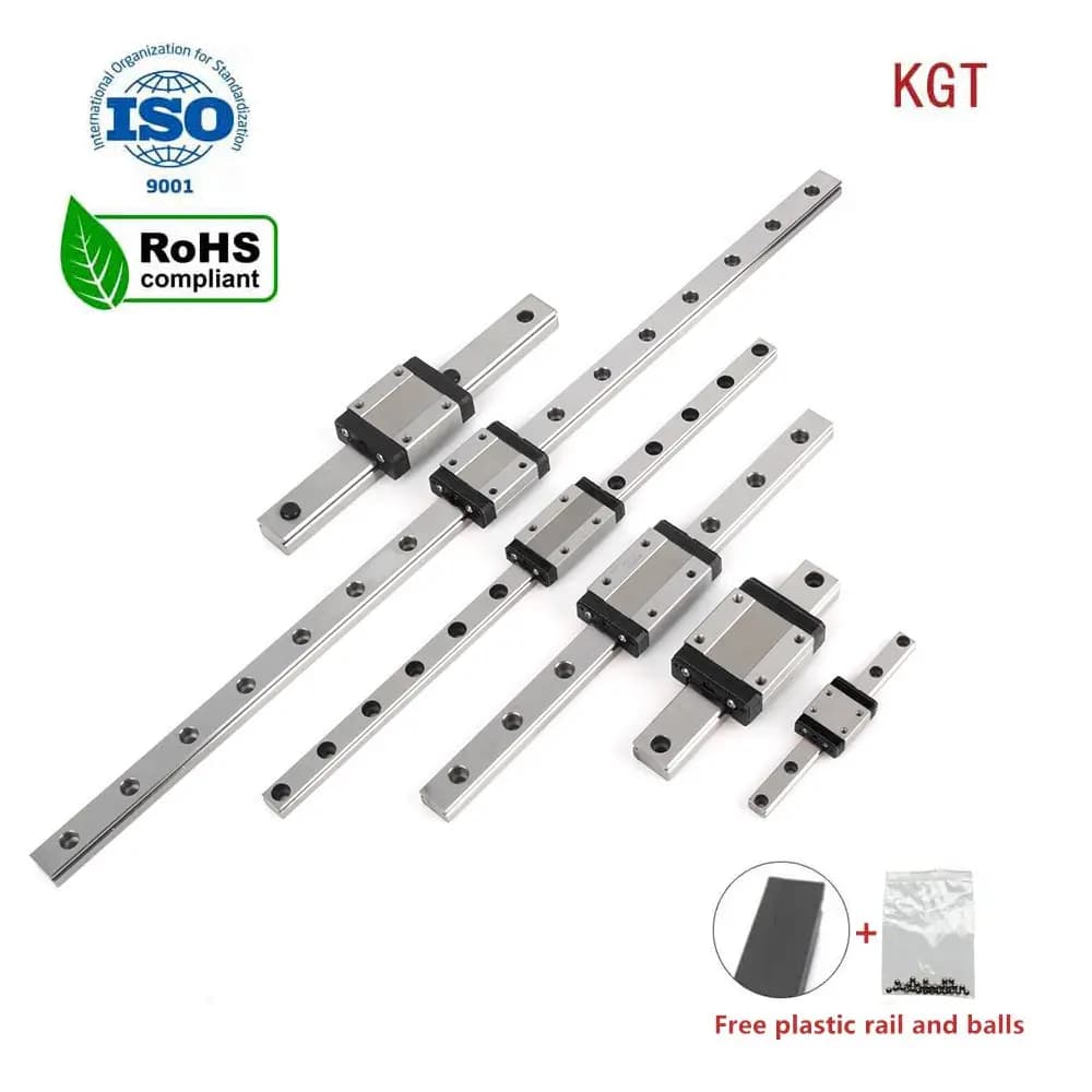 Rail de guidage linéaire miniature KGT MGN7H MGN9H MGN12H MGN15H RoHS L de 100 mm à 1000 mm, chariot coulissant, pièce d'imprimante 3D MGN12C CNC