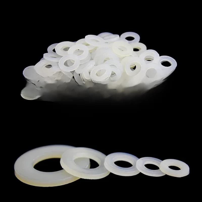 50 pcs Plastique Nylon pio Rondelle En Caoutchouc Isolation Plane Entretoise Johonneur Joint Pour Vis Boulons M3-M20