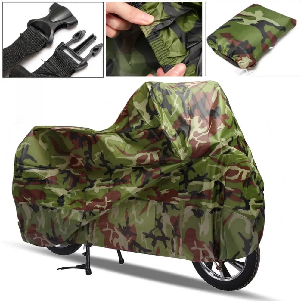 CamSolomon-Juste de moto étanche, protection UV extérieure, housses de scooter, vélo, pluie, anti-poussière, L, XL, média