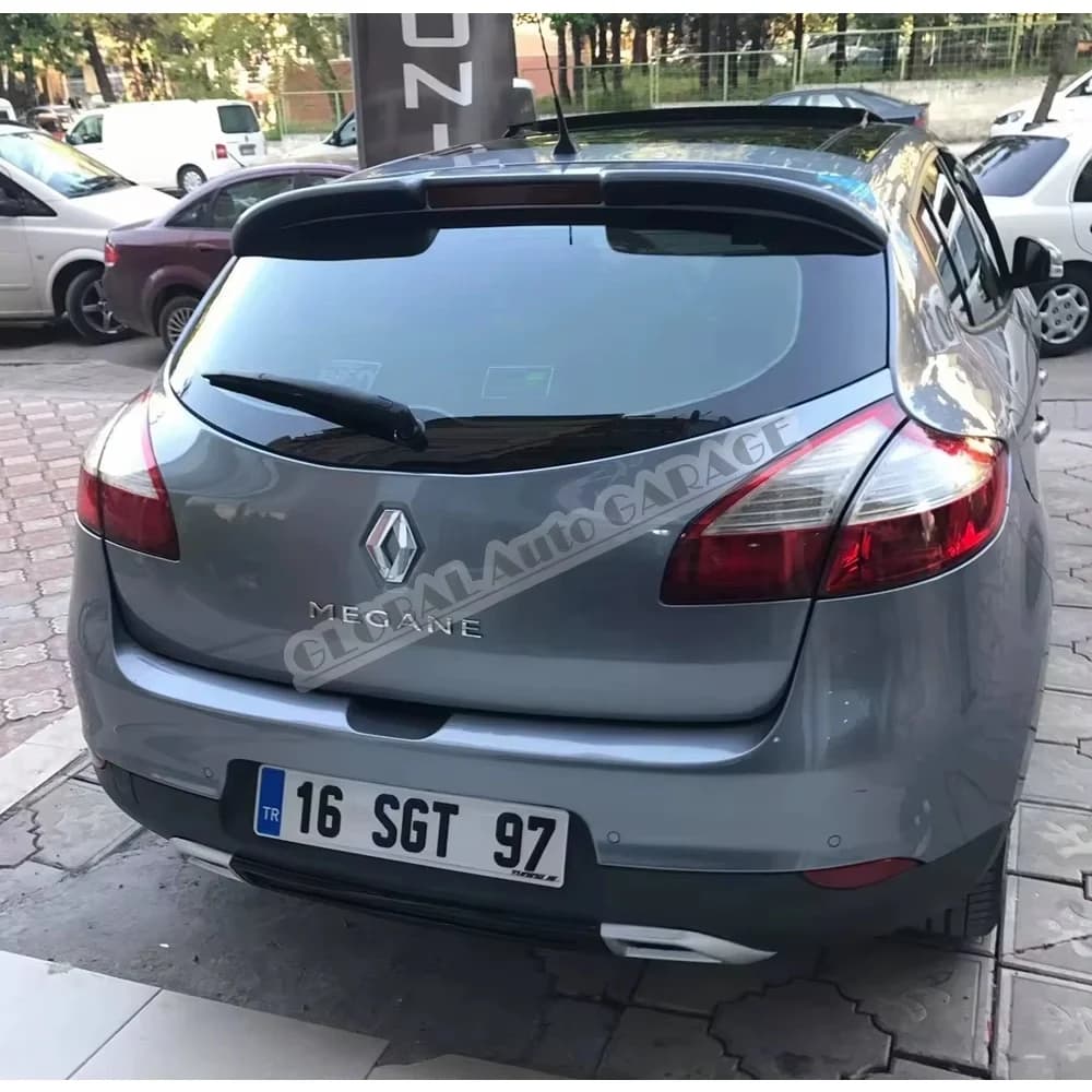 Spoilers d'antenne de voiture pour Renault Megane, style de voiture universel, diffuseur de volets, séparateur noir, accessoire automatique, 3 Spomicrophone, 2009-2016