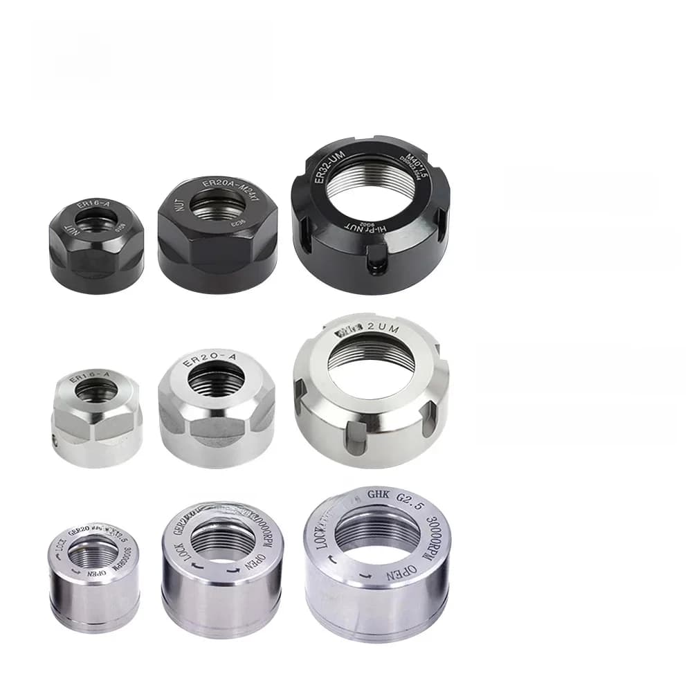 ER8 ER11 ER16 ER20 ER25 ER32 ER40 A M UM SK10 SK16 GER11 GER16 GER20 GER25 GER32 haute précision ER écrou CNC machine de gravure d'écrou
