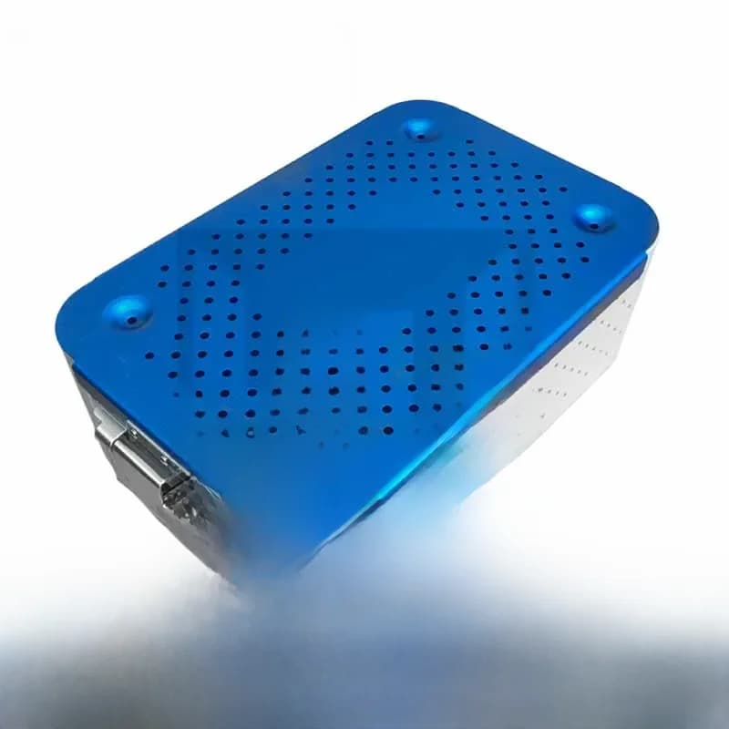 Instrument chirurgical orthopédique, boîte de stérilisation à la vapeur en alliage d'aluminium, outil de plateau d'autoclave poreux à haute température