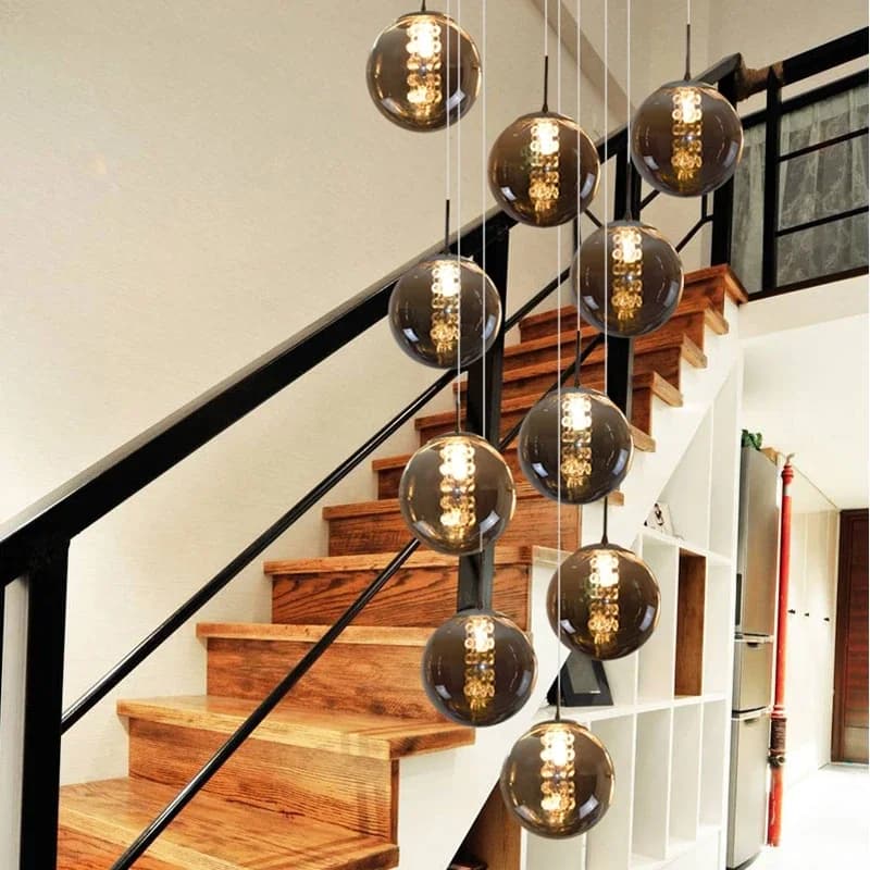 Nouveau Lustre Moderne 2026 en Verre Suspendu, Luminaire Spirale pour Salon, Escalier, Hôtel, Villa, Éclairage LED G4