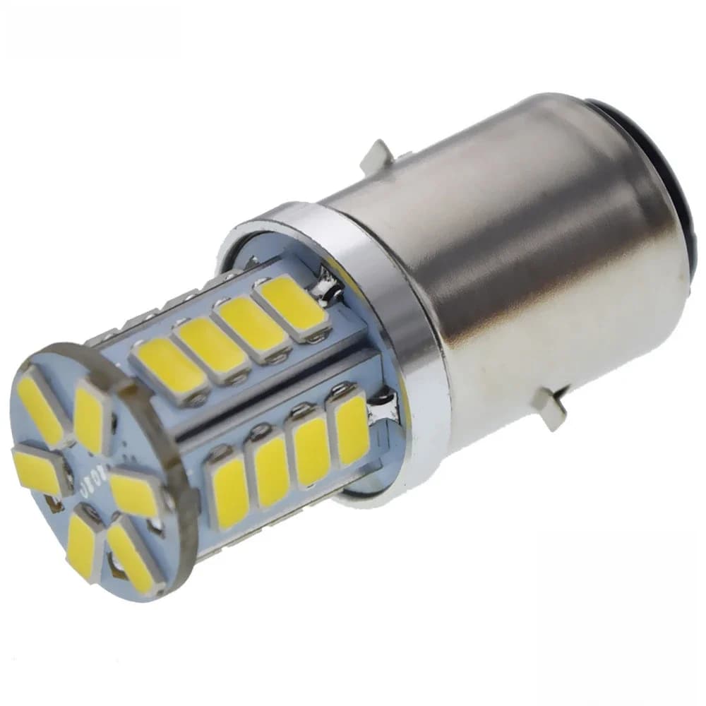 1 pièces 6V/12V DC BA20D H6 LED ampoule de phare de Moto 3000K faisceau haut et bas cyclomoteur Moto lumière Moto Scooter ATV tête antibrouillard